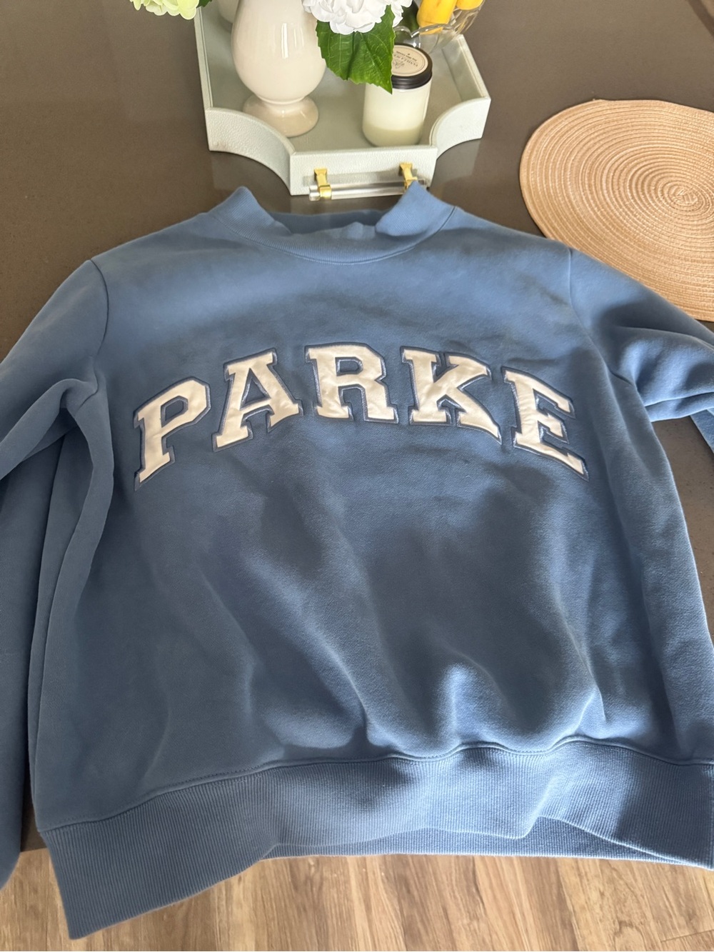 Parke Varsity Mockneck S/M Washed Indigo - Picture 2 of 3